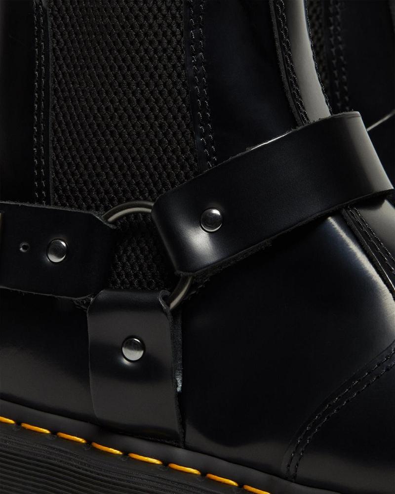 Dr Martens Wincox Smooth Lær Spenne Ankelstøvletter Dame Svarte | Norge 691BEX